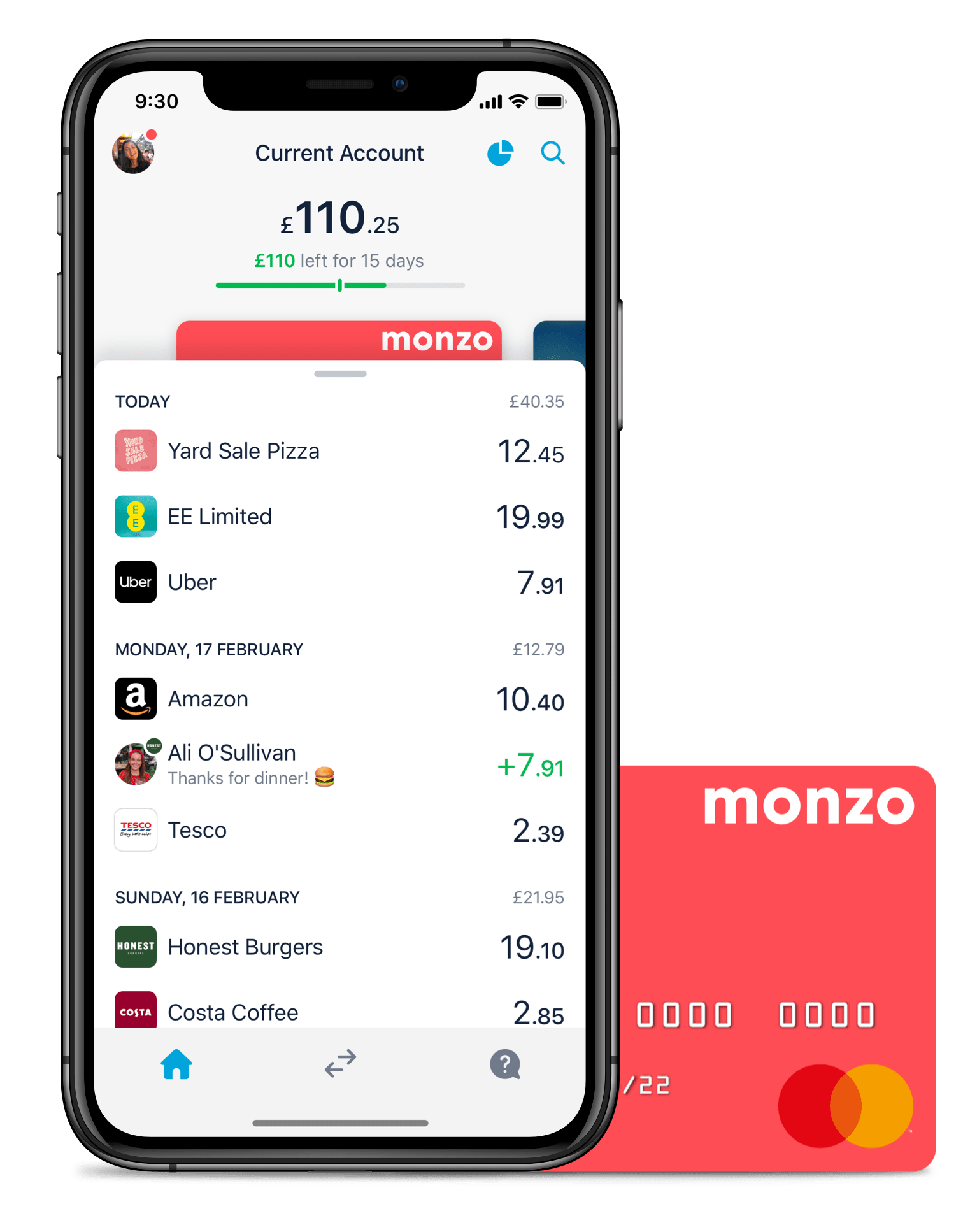 How to find cvv number on monzo app