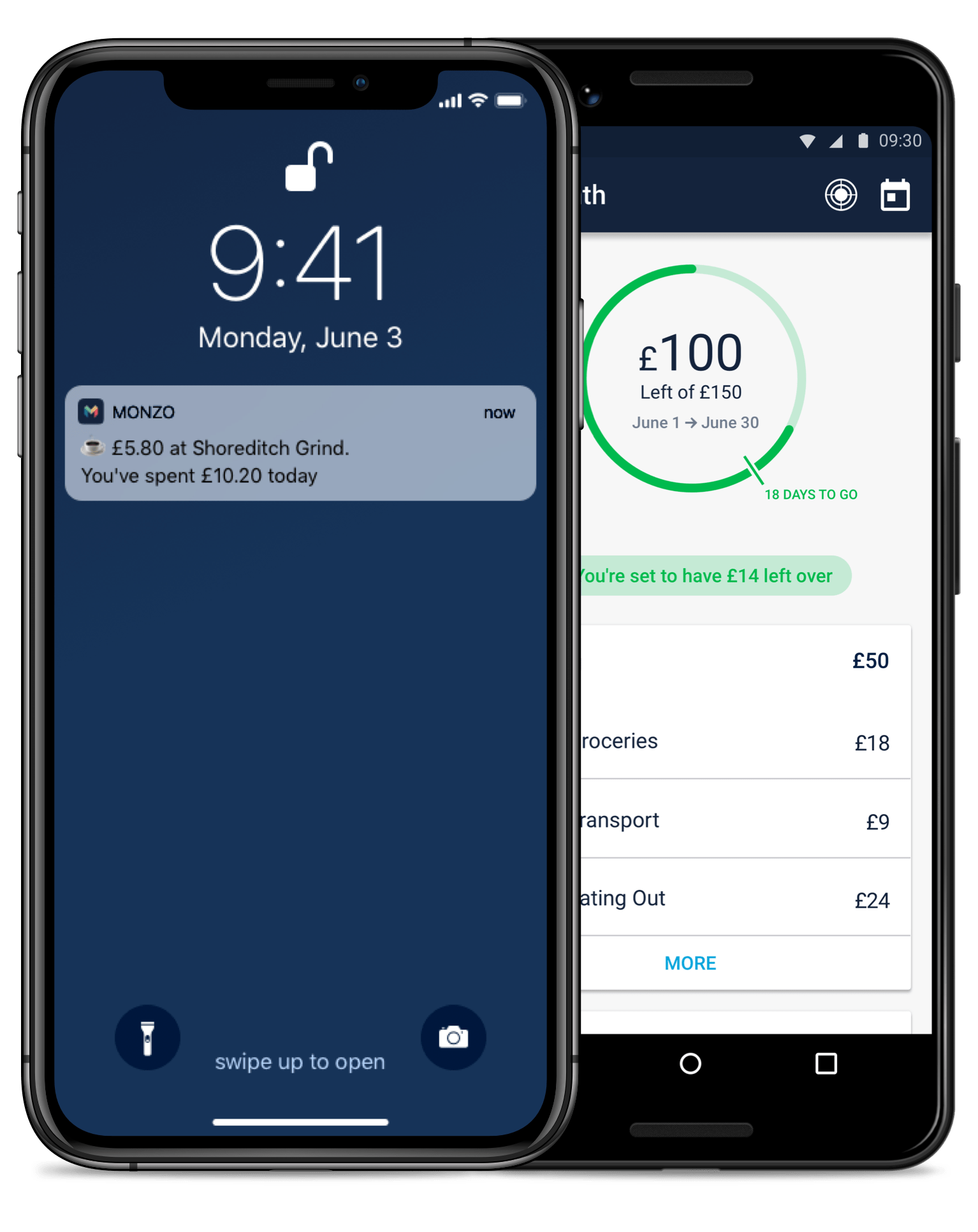 Manage your money with instant notificatons and smart budgeting