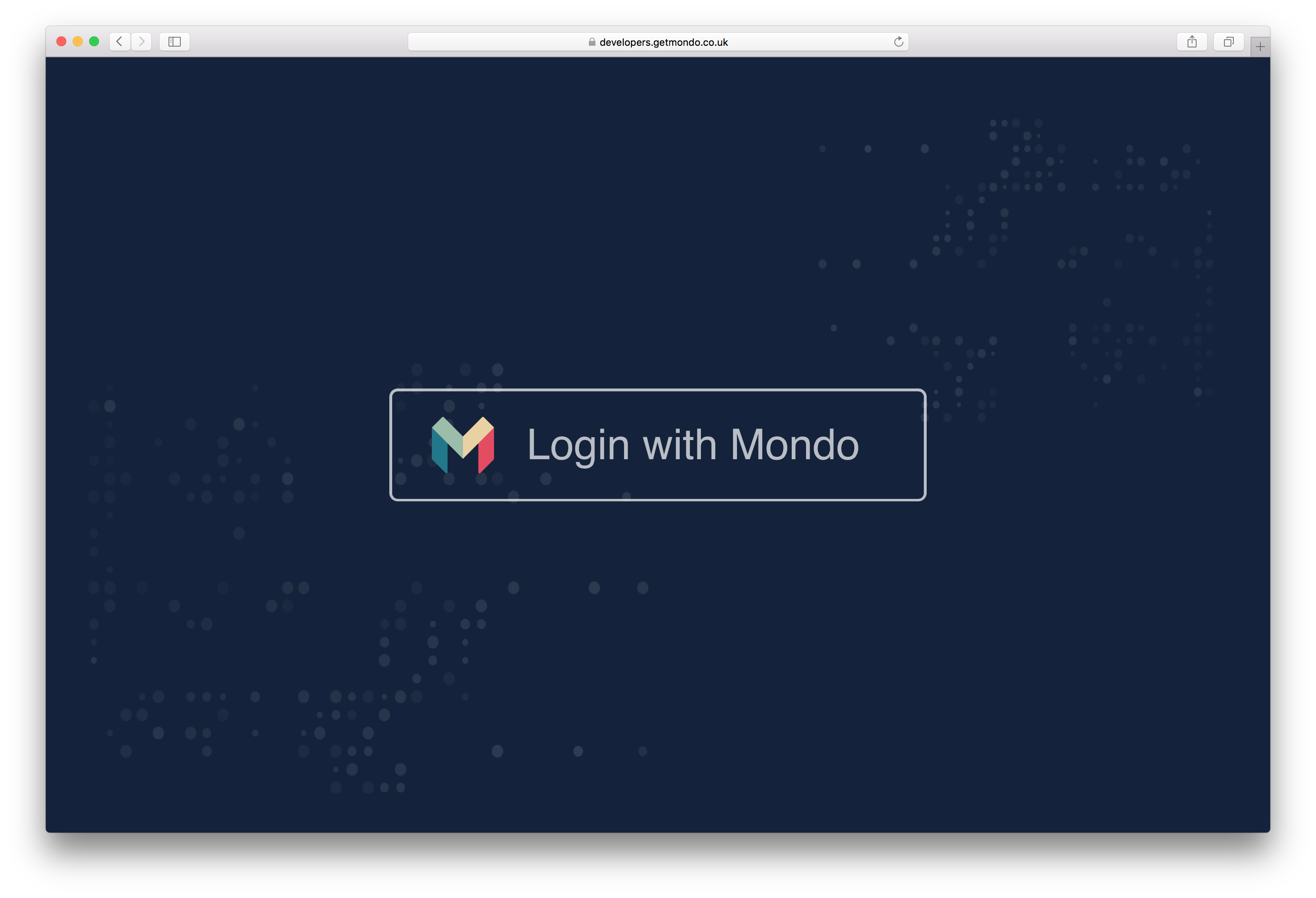 Login page